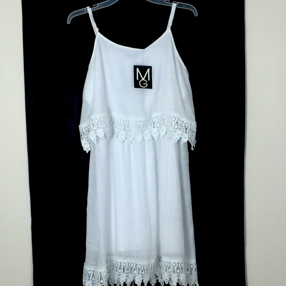 mlle gabrielle Brand White Spaghetti Strap Dress